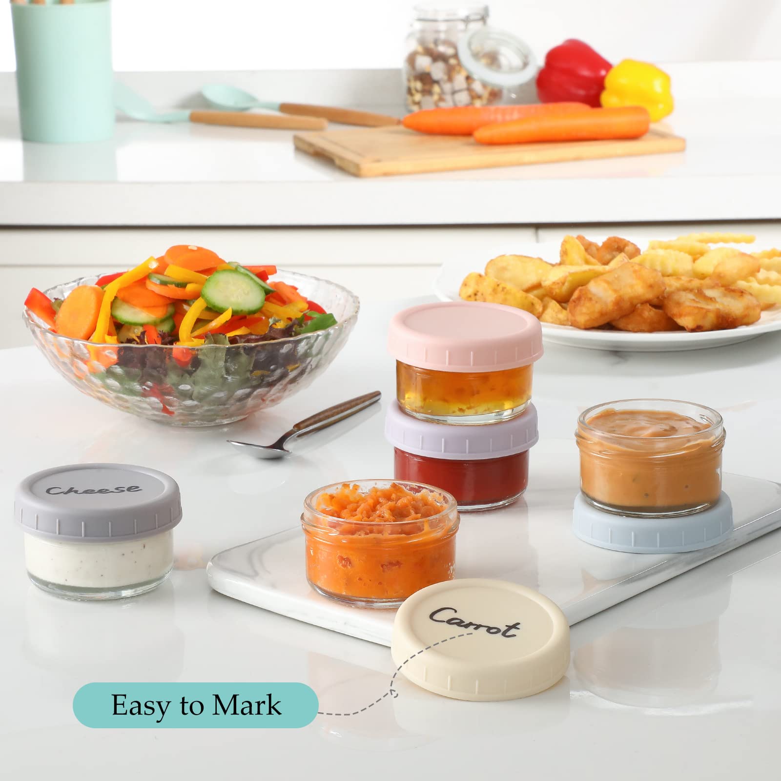 vitever set de 6 contenedores para comidas para llevar.