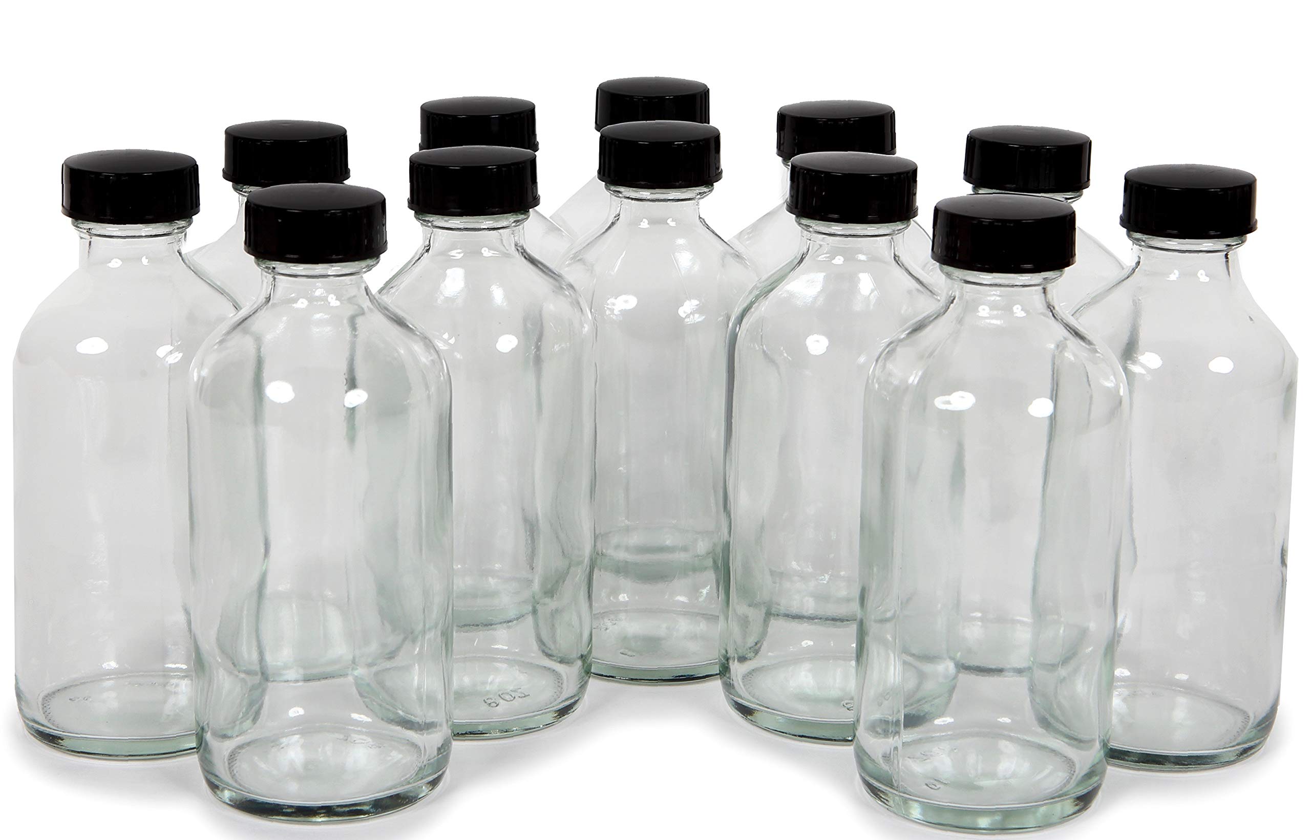 Vivaplex botellas cristal 8oz para líquidos, recarga fácil.