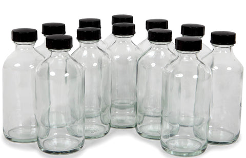 Vivaplex botellas cristal 8oz para líquidos, recarga fácil.