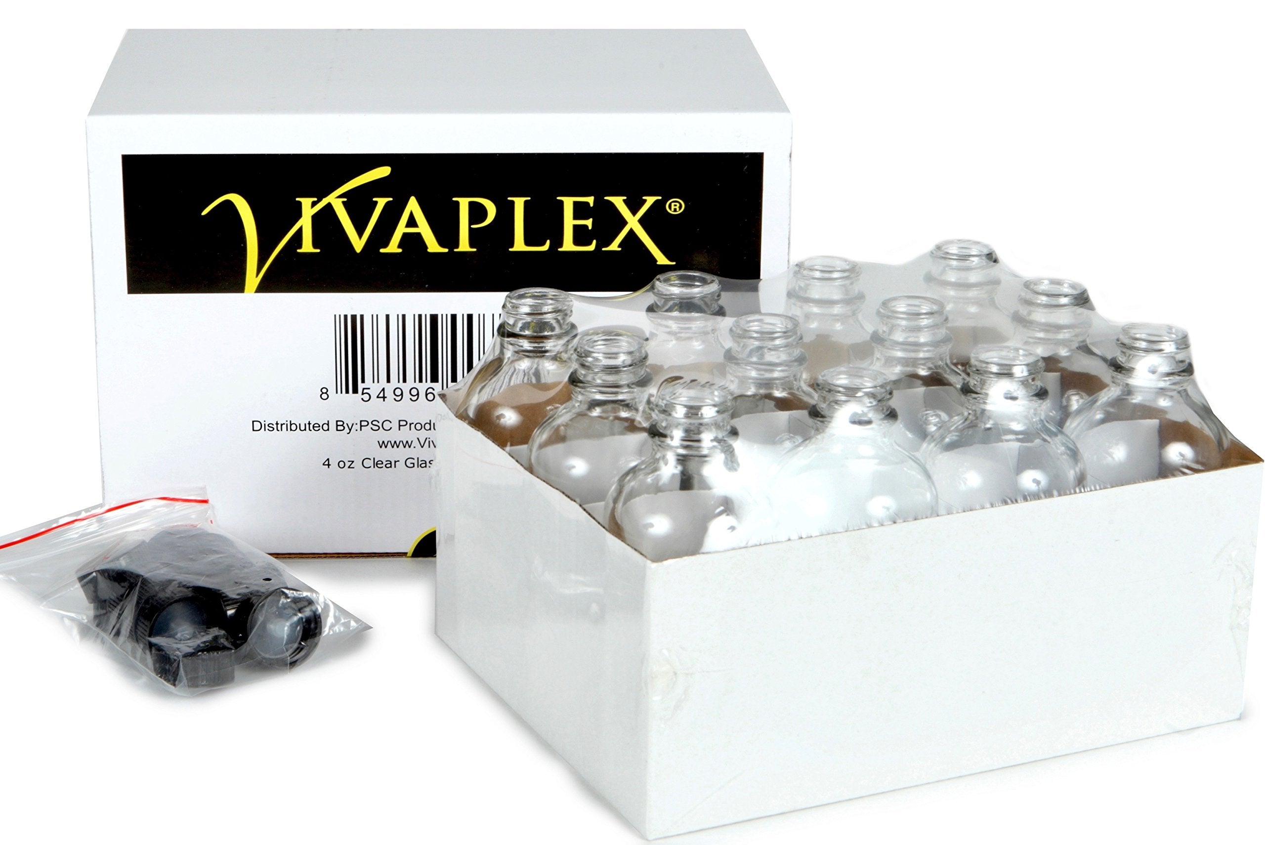 Vivaplex: botellas de vidrio claro, ideales para perfumes.