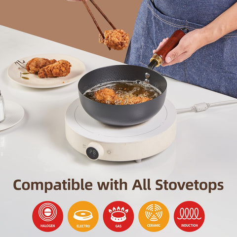 VIVIDCOOKWARE, mini wok versátil para saltear y hervir en porciones pequeñas.