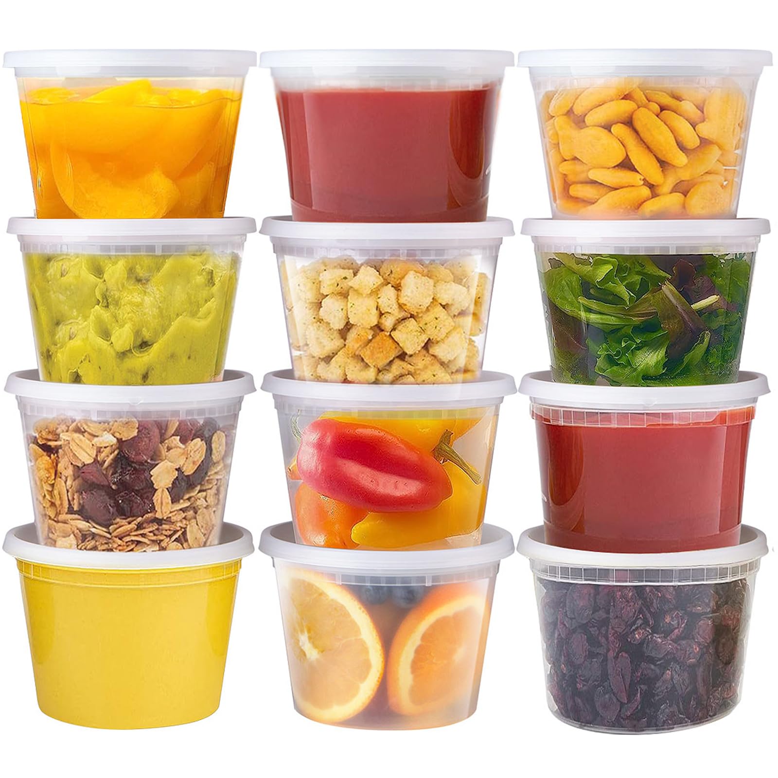vivigu contenedores para delicatessen con tapas herméticas para almacenamiento seguro de porciones