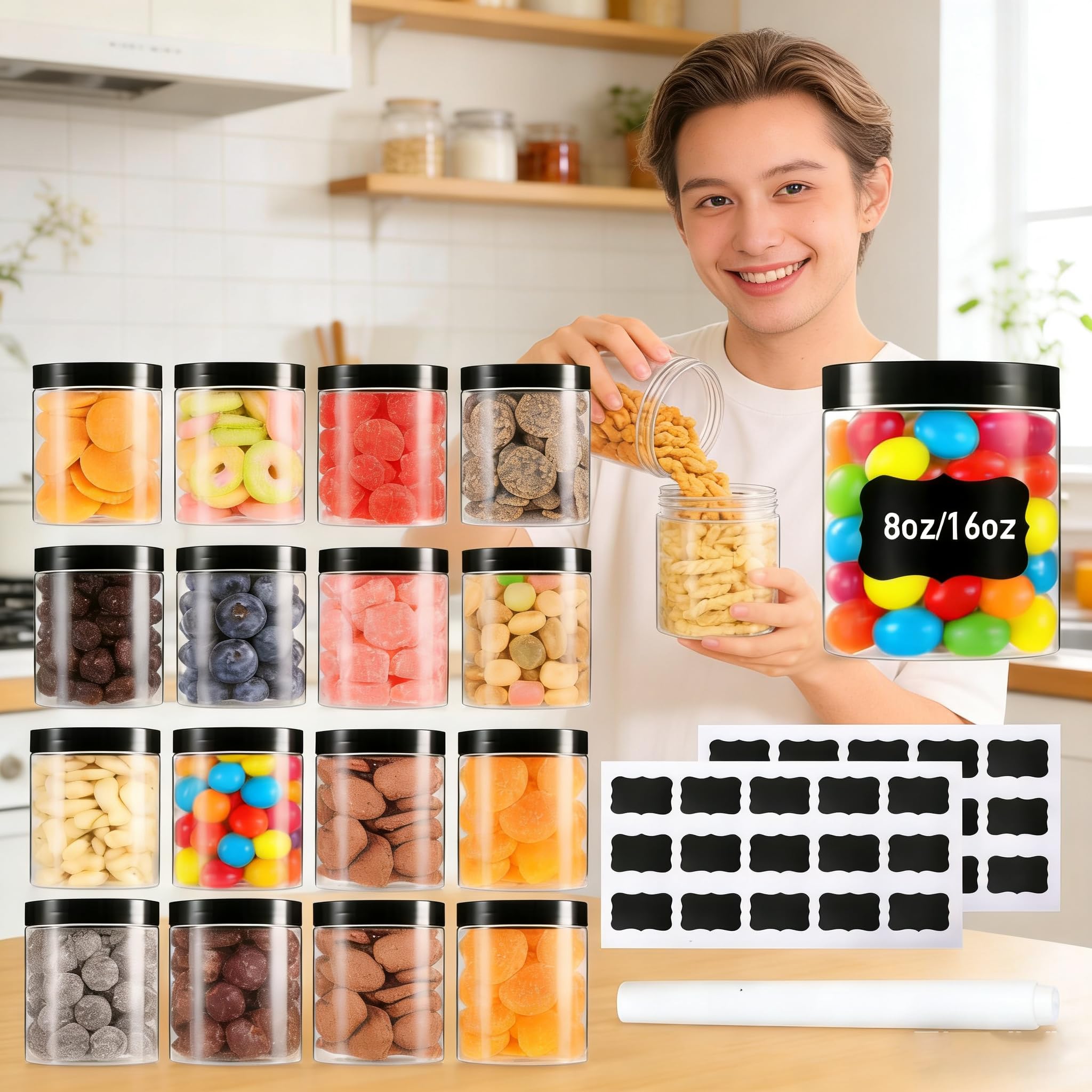 Vivimee uso doméstico para especias, galletas y frutos secos en despensa