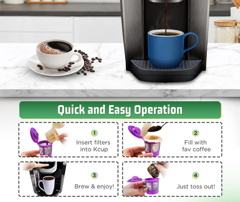 Tapa desechable para Keurig, cierre cómodo y uso sencillo.