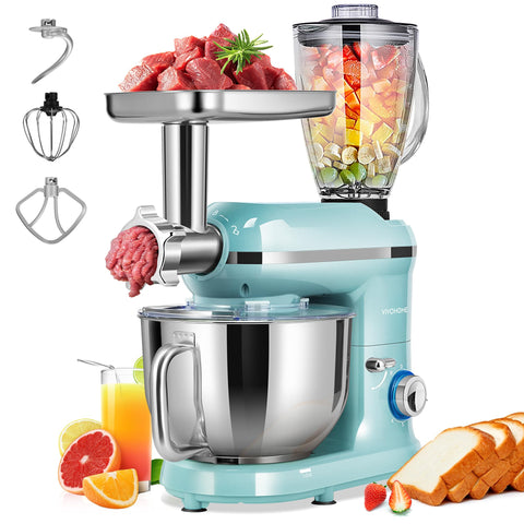 VIVOHOME batidora 3 en 1 con tazón 6 qt para amasar y mezclar.
