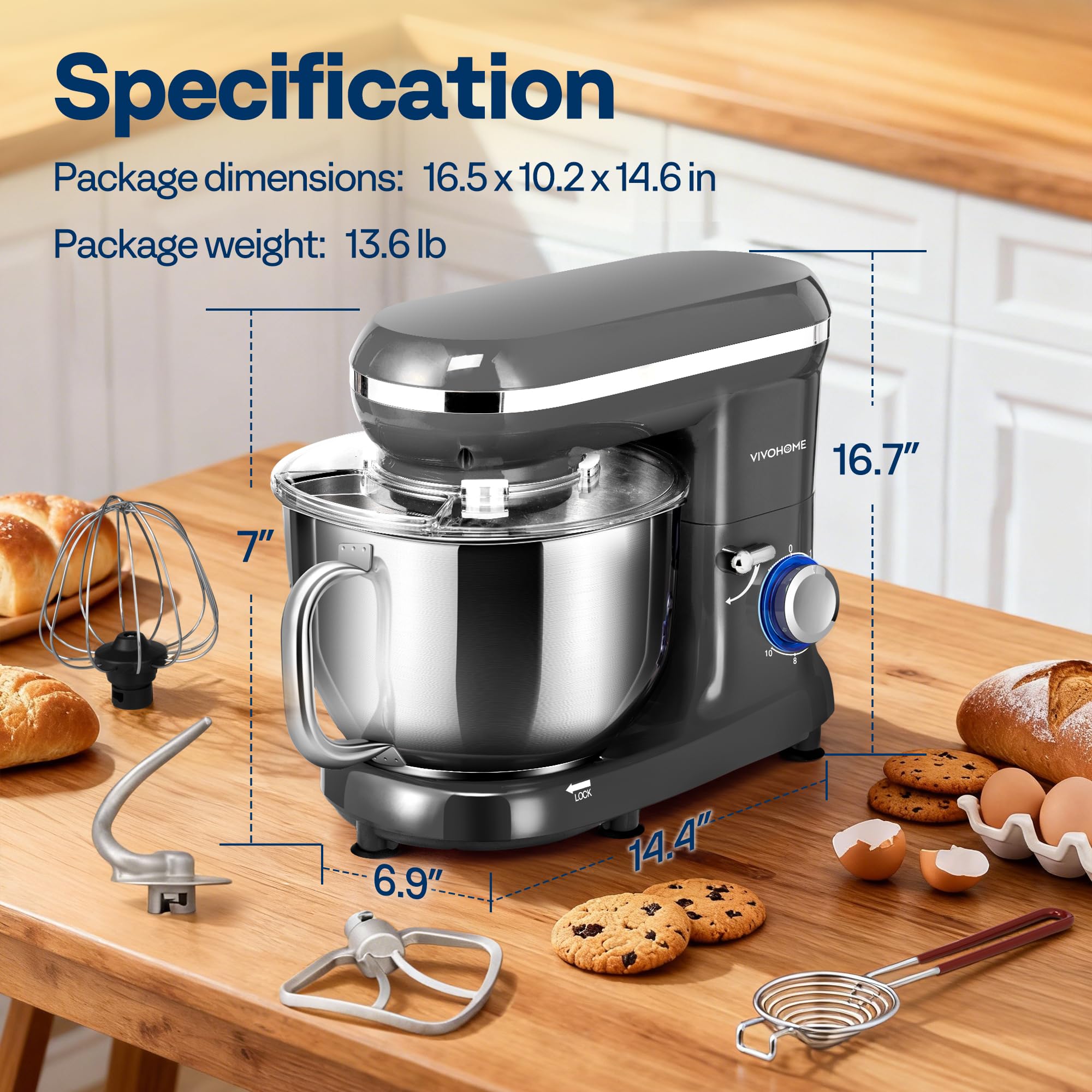 Separador de yemas incluido para repostería con VIVOHOME