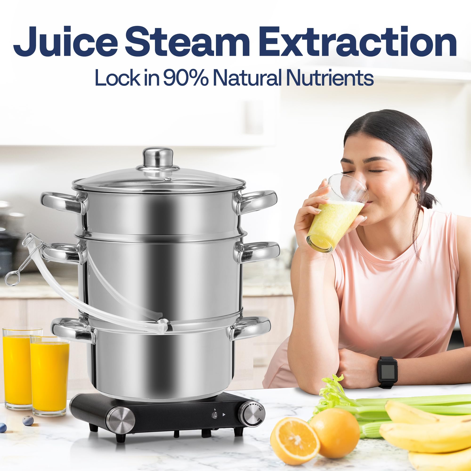VIVOHOME Colador superior para extracción de jugos y sabor