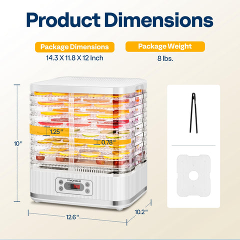 Uso doméstico: frutas, hierbas y carnes secas con VIVOHOME.