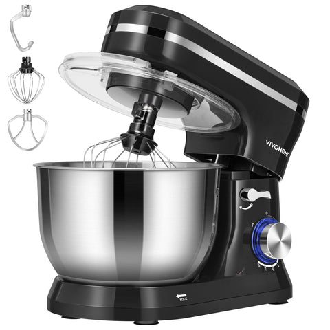 Mezcladora de pie VIVOHOME con motor potente para masas densas.