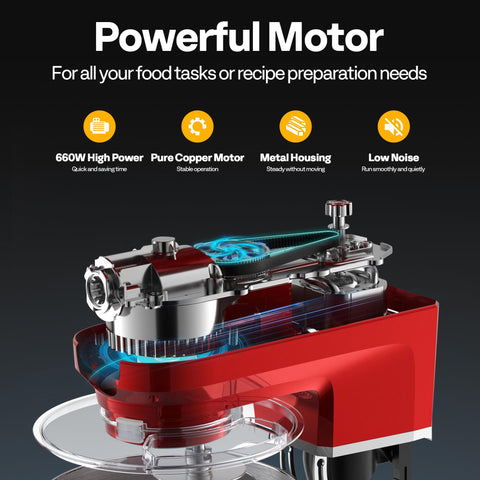 VIVOHOME Motor 660W de cobre para amasados consistentes