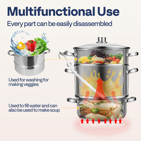 VIVOHOME: olla inferior de 6.5 qt para caldos y sopas