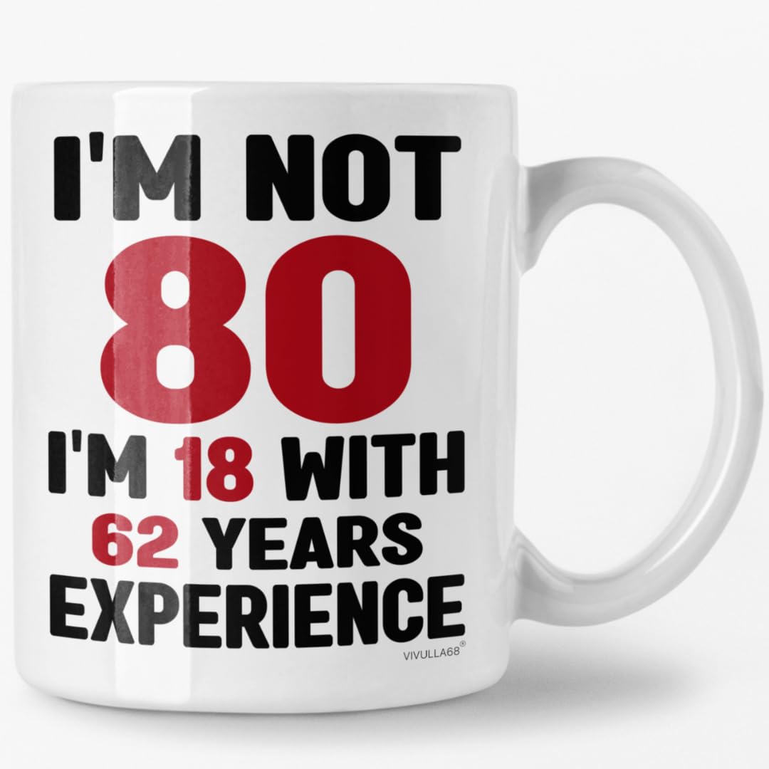 Taza Vivulla68 80 años, regalo ideal para café diario