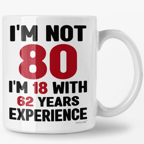 Taza Vivulla68 80 años, regalo ideal para café diario