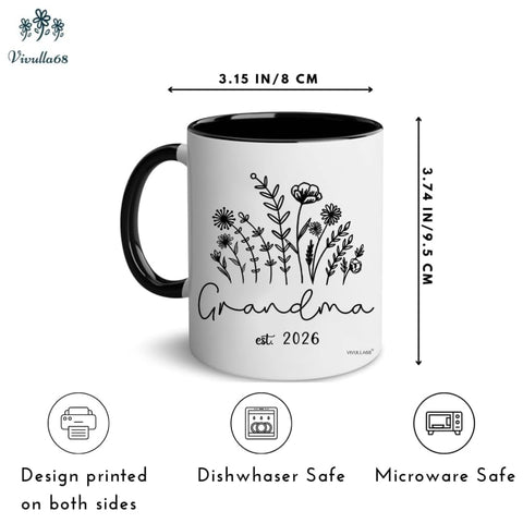 Taza de cerámica Vivulla68 apta para microondas y lavavajillas.
