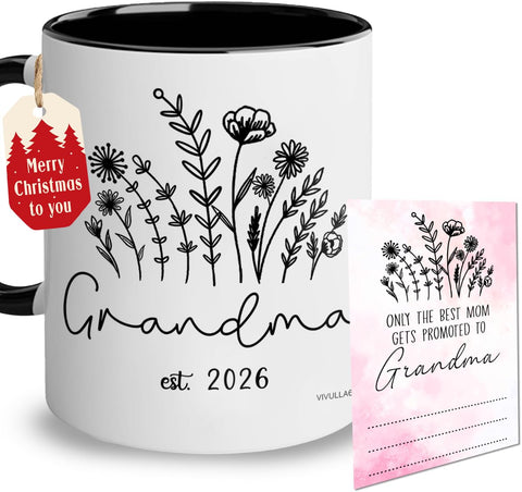 Taza de cerámica Vivulla68 minimalista para abuela, uso diario.