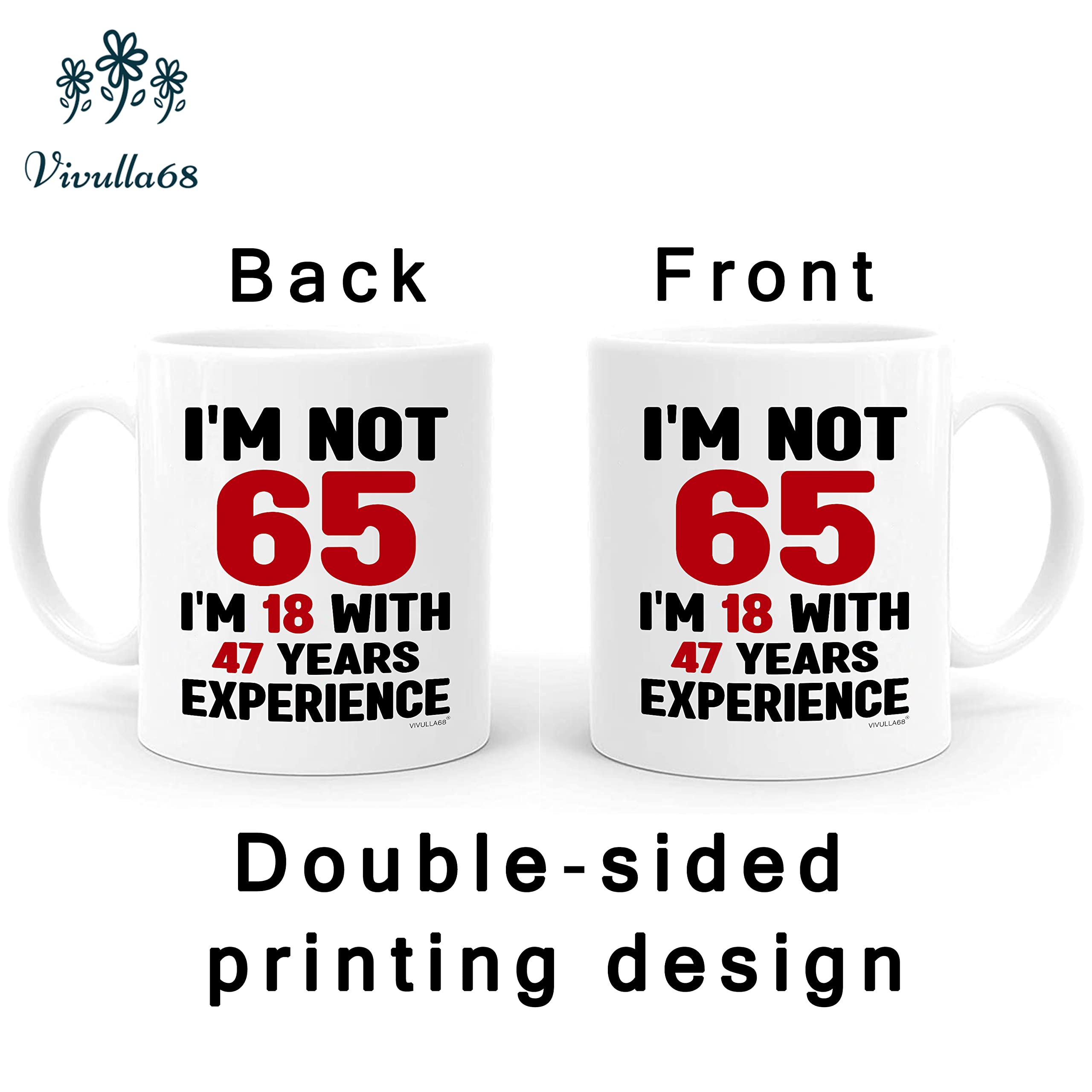 Taza Vivulla68 cumpleaños 65 hombre: ideal para saborear café