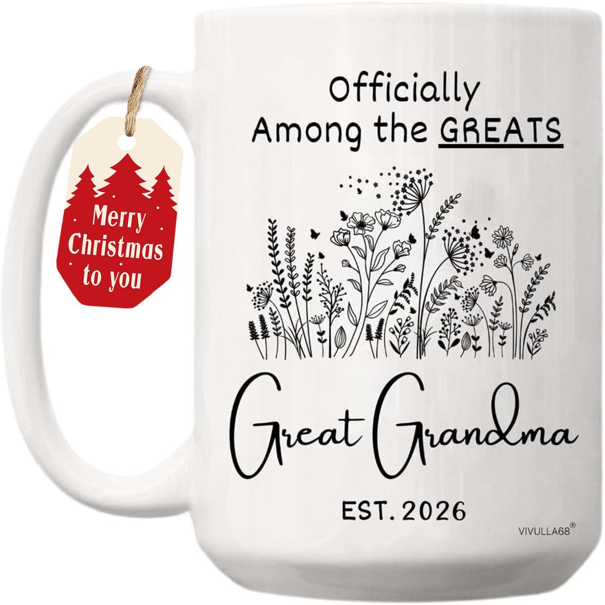 Vivulla68 Taza gran abuela anuncio-embarazo, ideal para celebrar la noticia.