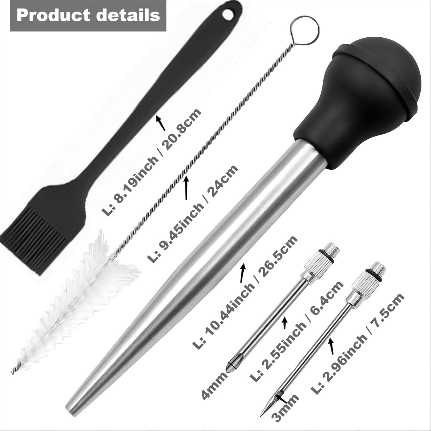 Viwehots agujas inyector para pavo, sabor profundo en cada corte