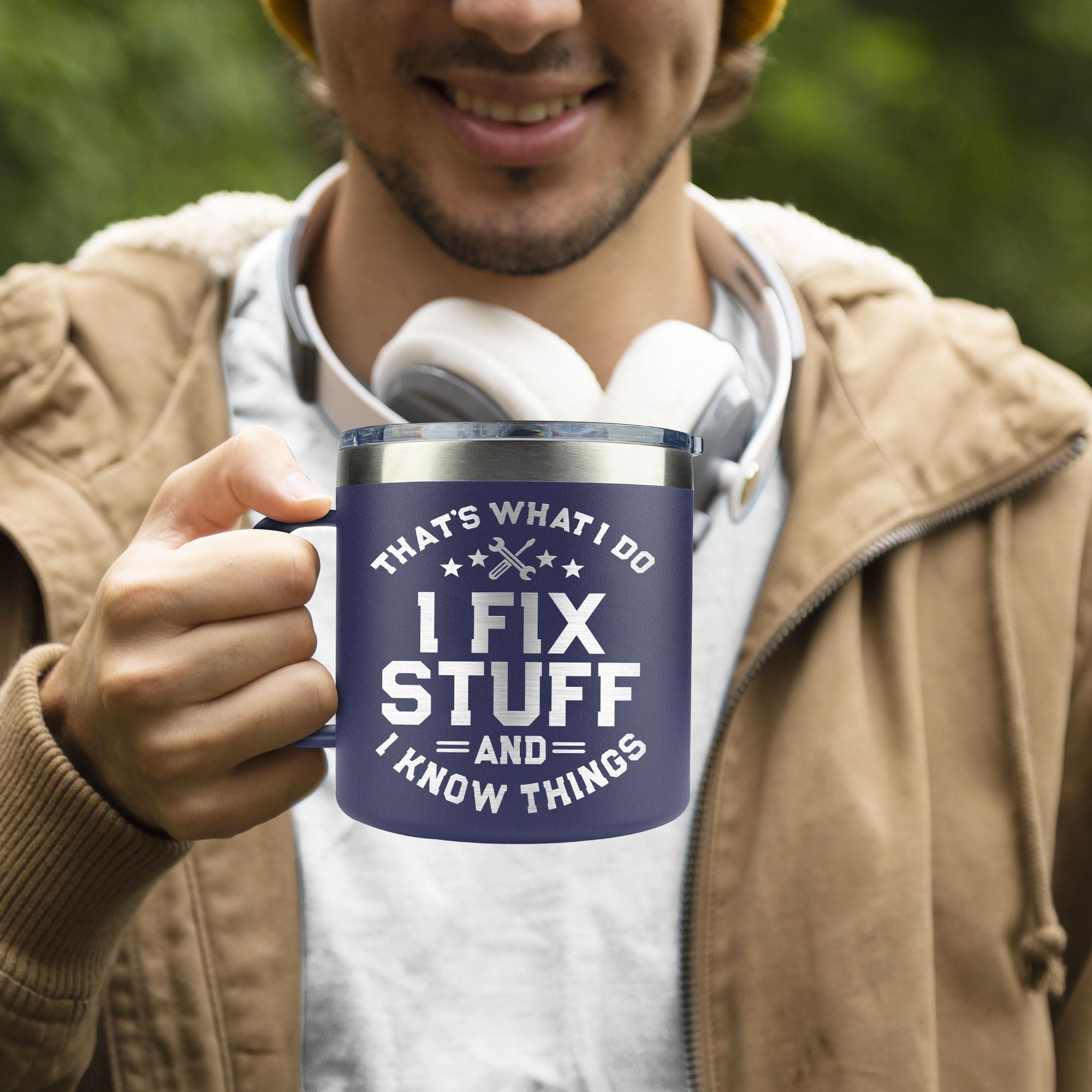 Taza VIWIS regalo papa cumpleaños 14oz uso diario