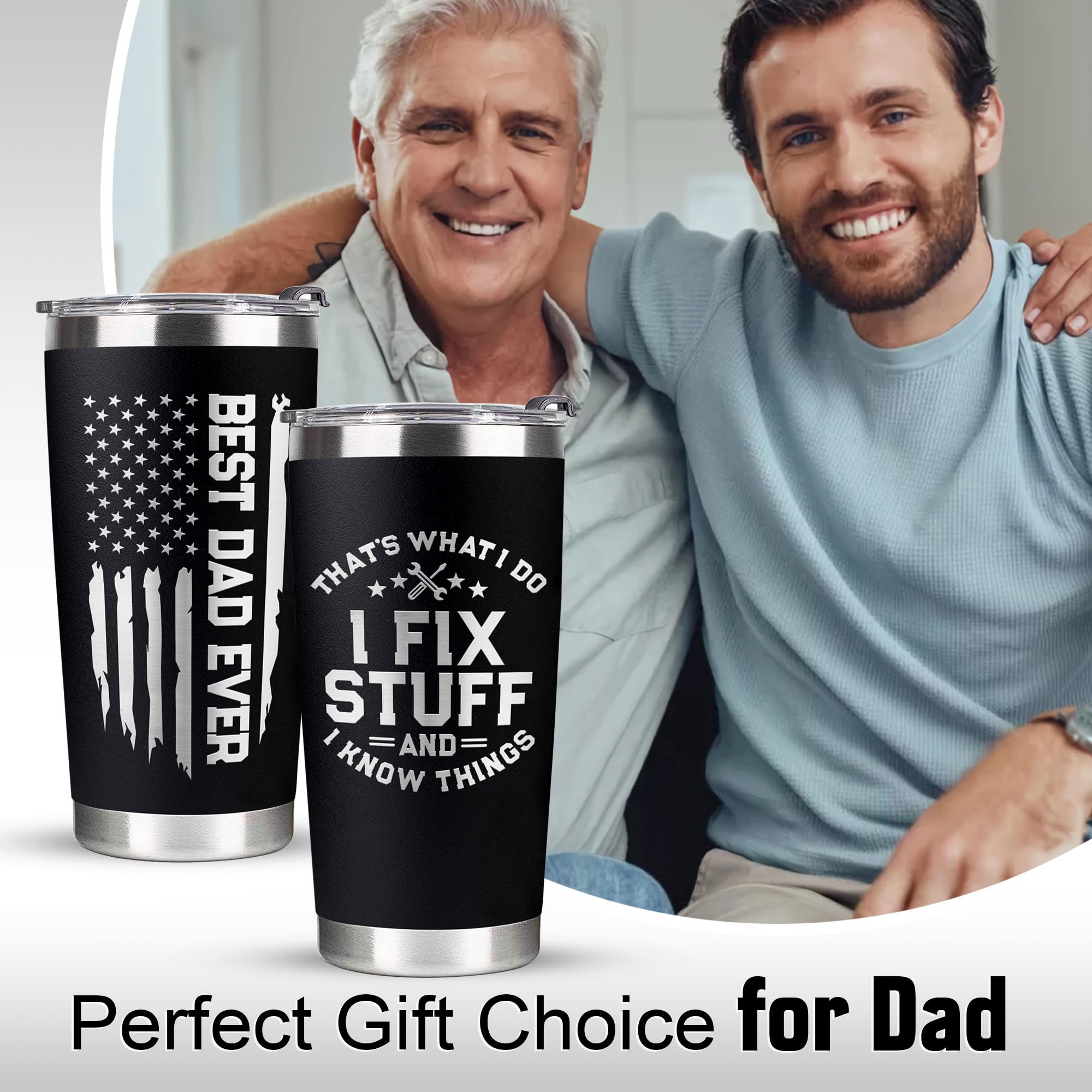 VIWIS vaso termico dia del padre 20oz, perfecto para bebidas frías o calientes
