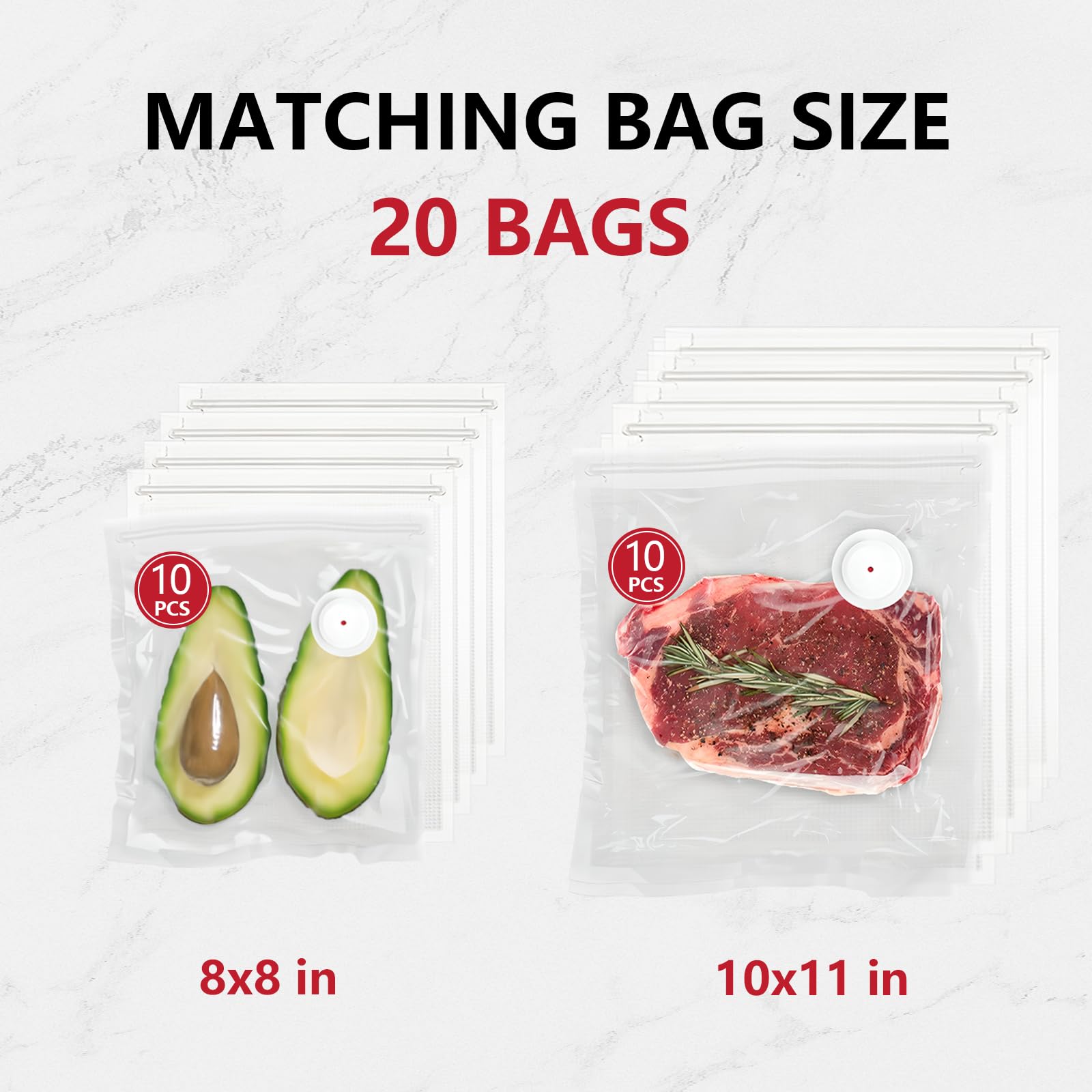 Vixino, bolsas aptas para lavavajillas, microondas y congelador.