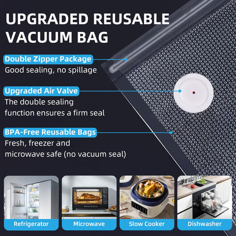Vixino, bolsas reutilizables para almacenamiento organizado de alimentos.