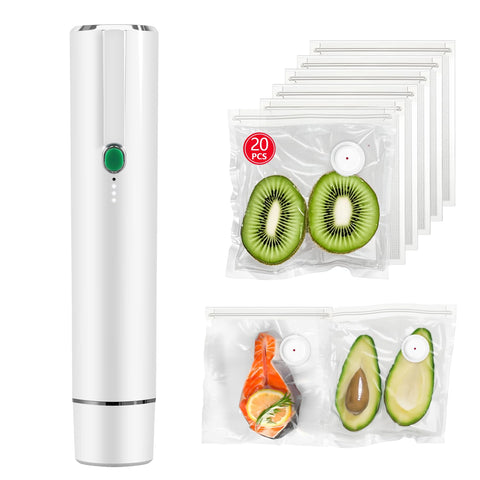 Vixino, selladora de vacío compacta en mano para uso diario en la cocina.