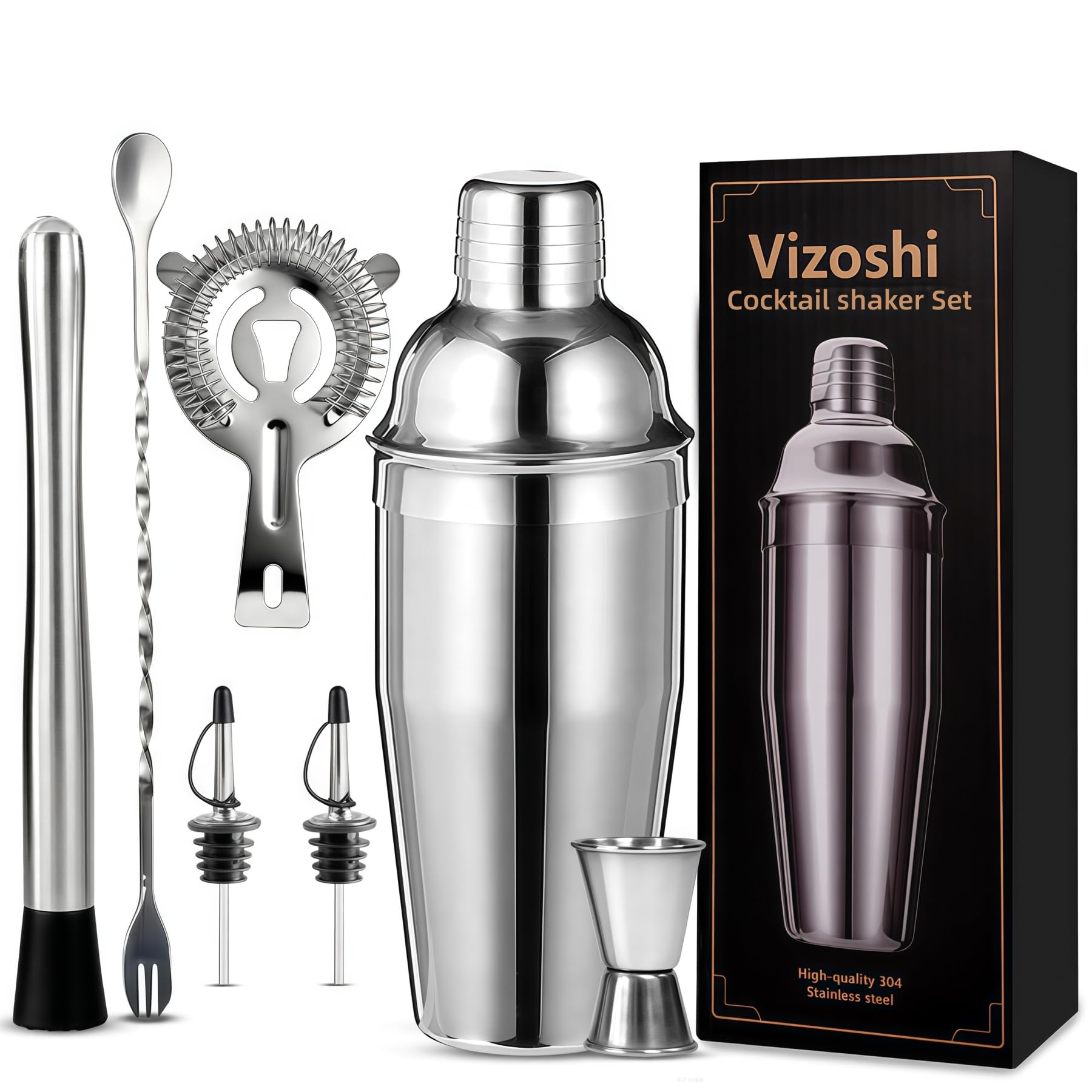 Vizoshi set de coctel profesional todo en uno para casa, ideal para principiantes.