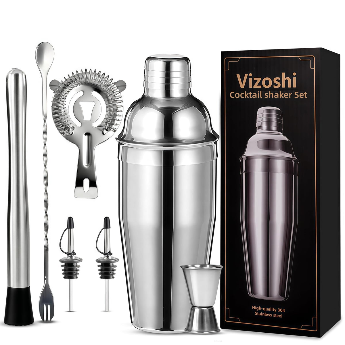 Vizoshi set de coctel profesional todo en uno para casa, ideal para principiantes.