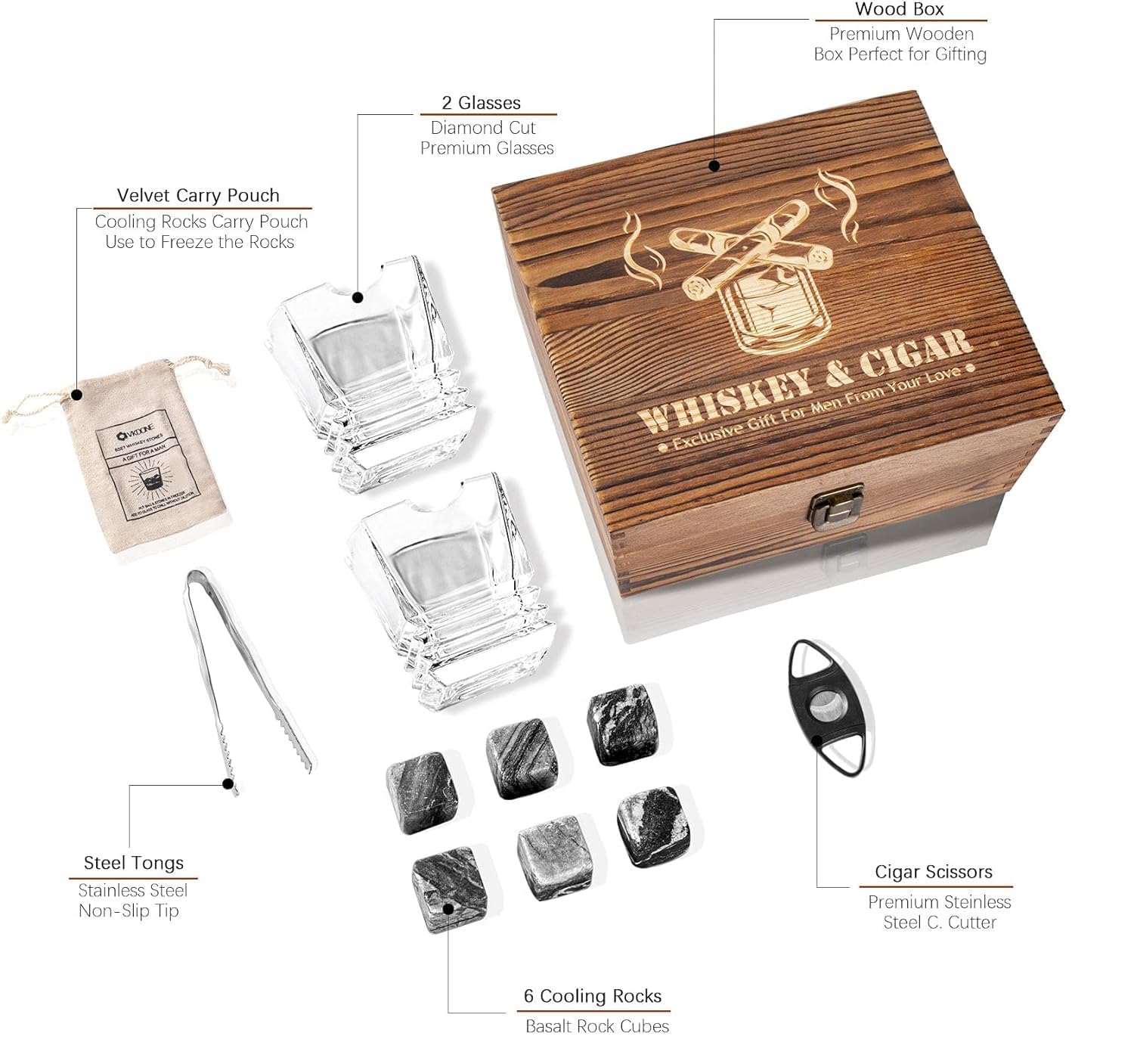 VKDONE piedras whisky naturales para enfriar sin diluir.
