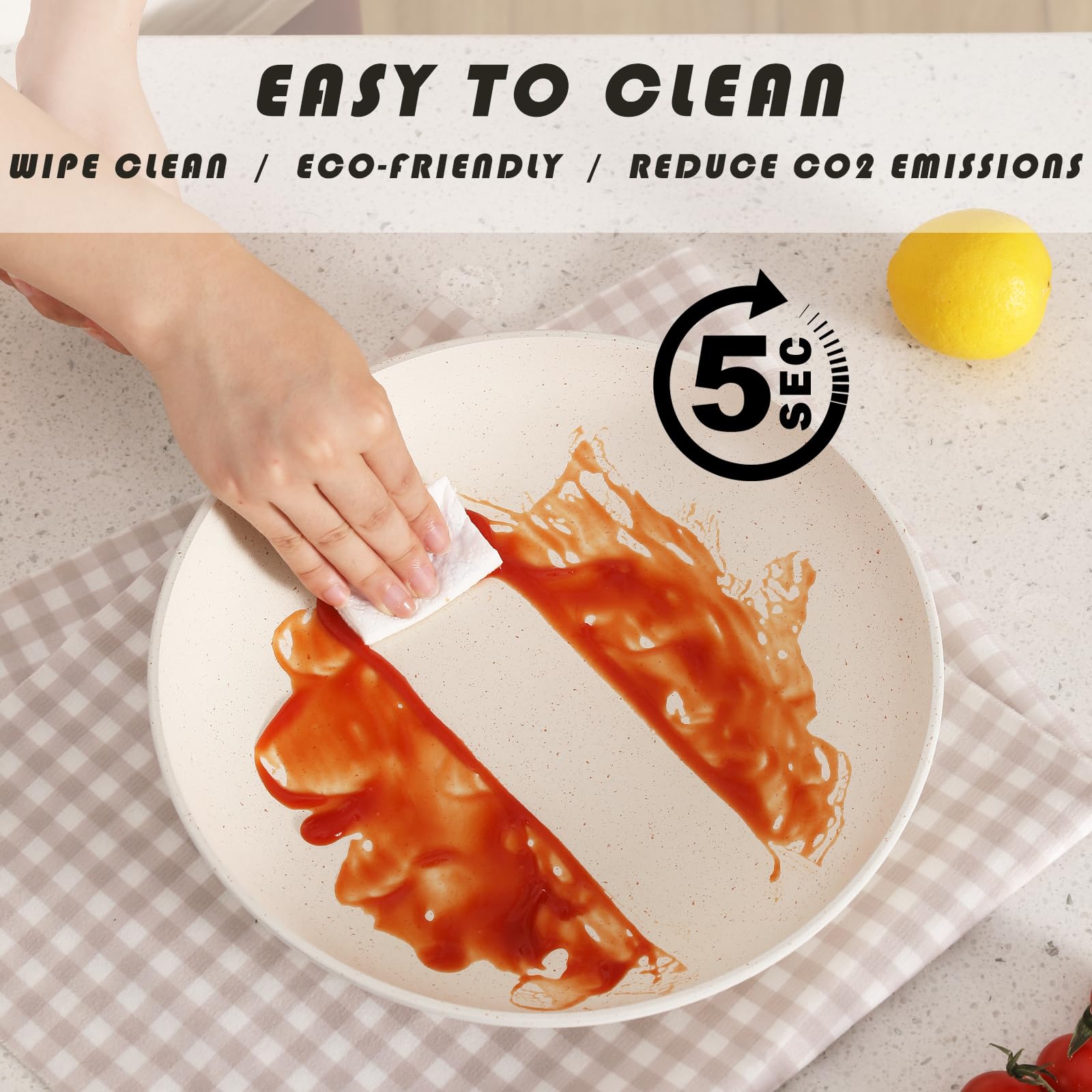 Revestimiento ceramico sin toxicos de Vkoocy para cocina limpia