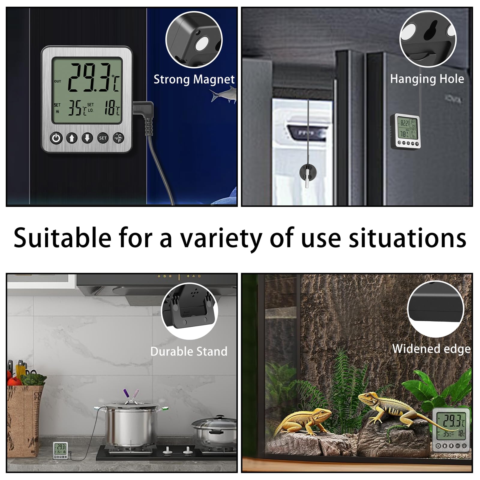 Alarma de temperatura alta/baja VLEJEARI para alertas tempranas