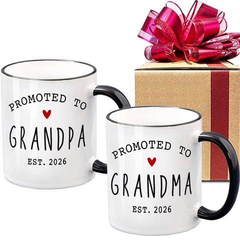 VLUG taza abuelos nuevos, conjunto regalo ideal para iniciar la mañana con café.