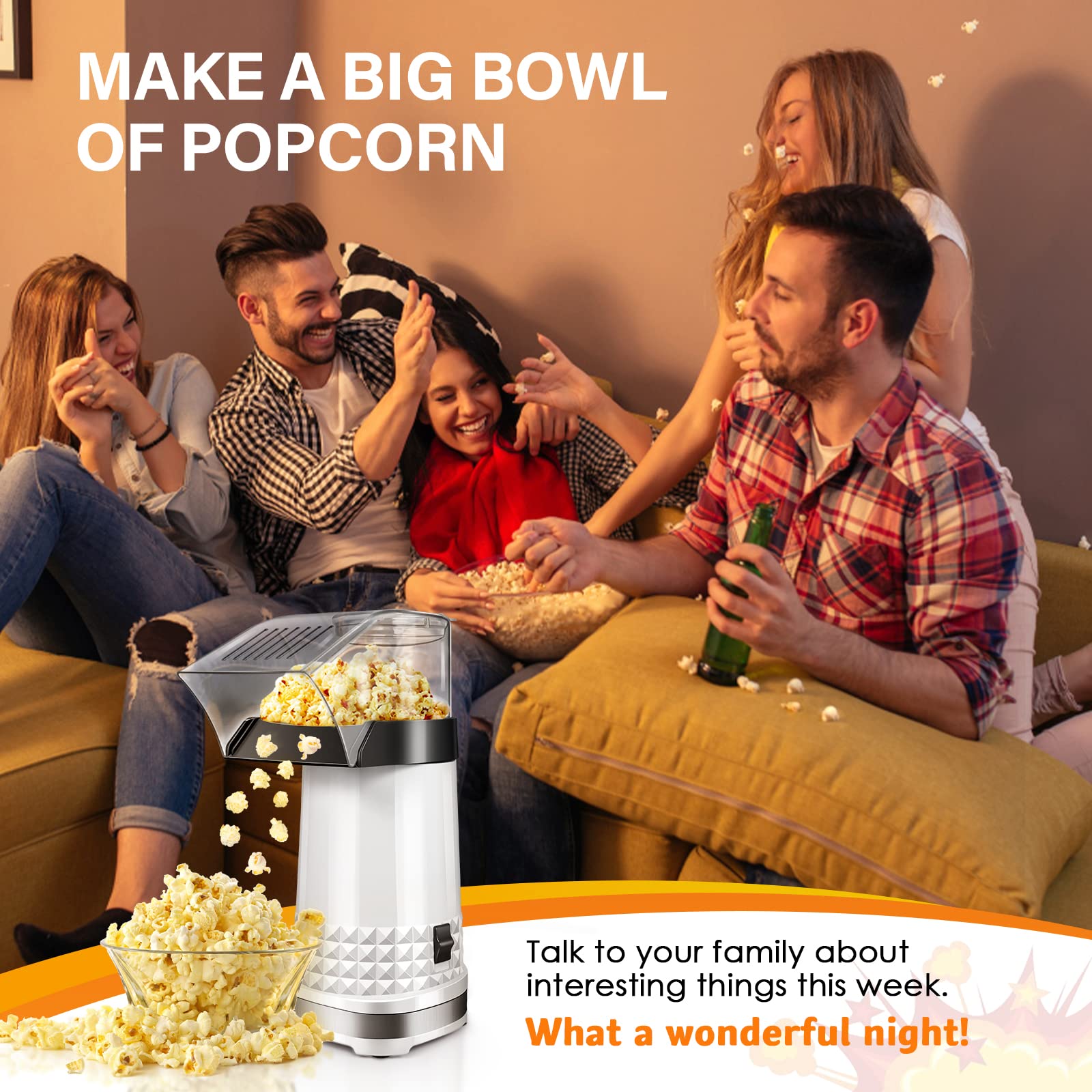 Gran producción de palomitas en Vminno para reuniones familiares.