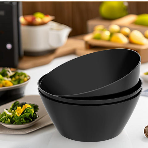 VnkloMes conjunto de 3 tazones negros, ideal para regalos y celebraciones.