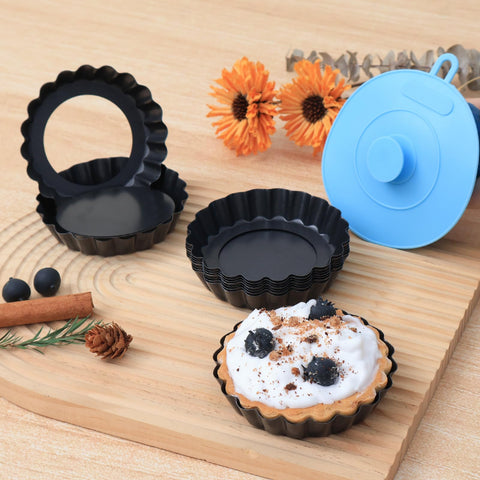 Vnray mini tartas 4 pulgadas con fondo removible para desmoldar fácilmente