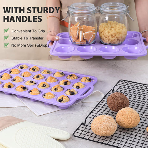 Vnray molde de silicona para bocados de huevo y porciones.