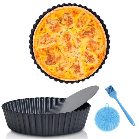 Vnray molde tarta 9,5 pulgadas con fondo desmontable para desmoldado limpio