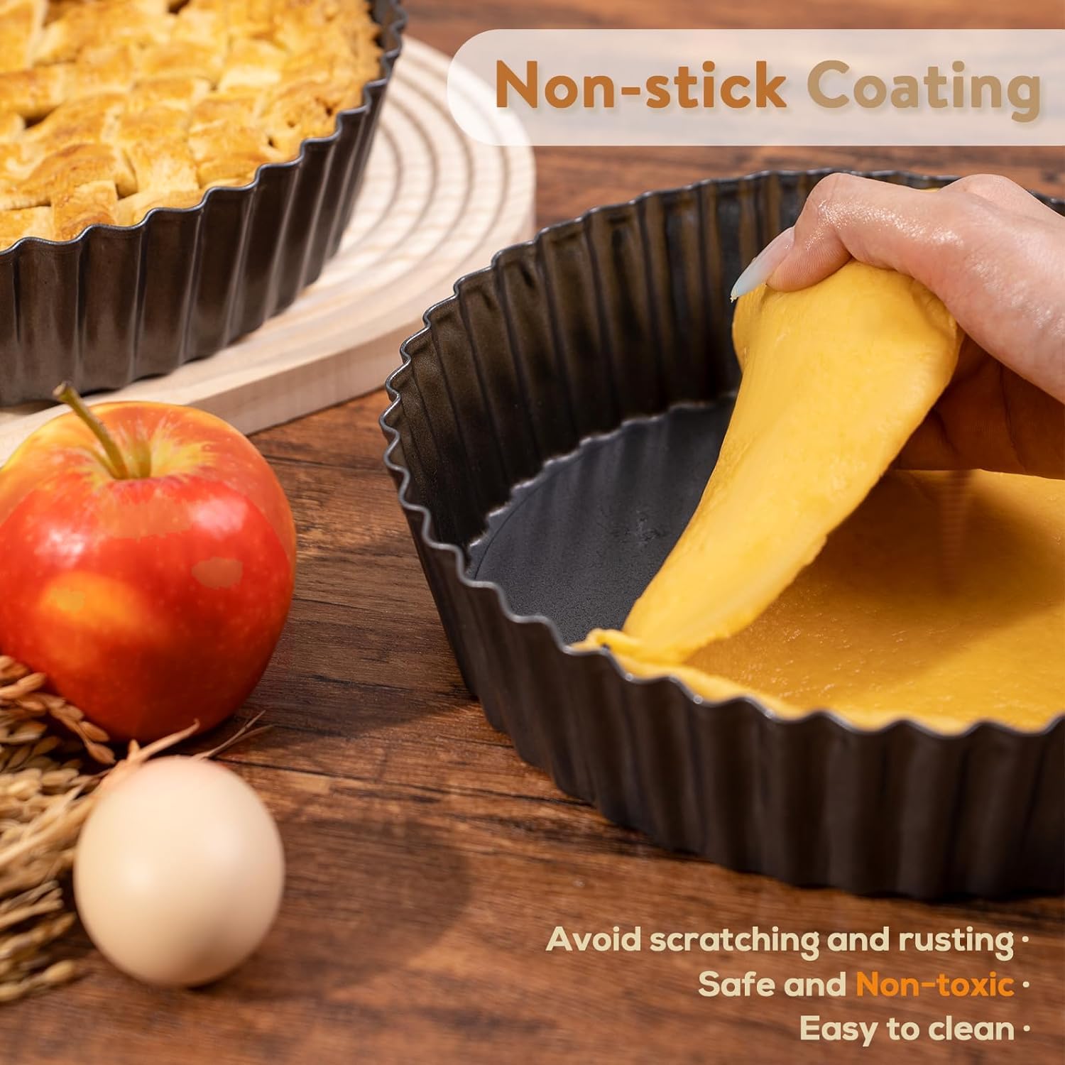 Vnray plato tarta para horno con borde desmontable
