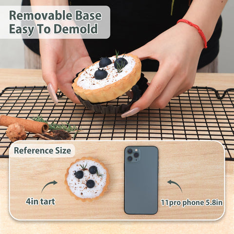 Vnray molde de bordes estriados para repostería, usos versátiles