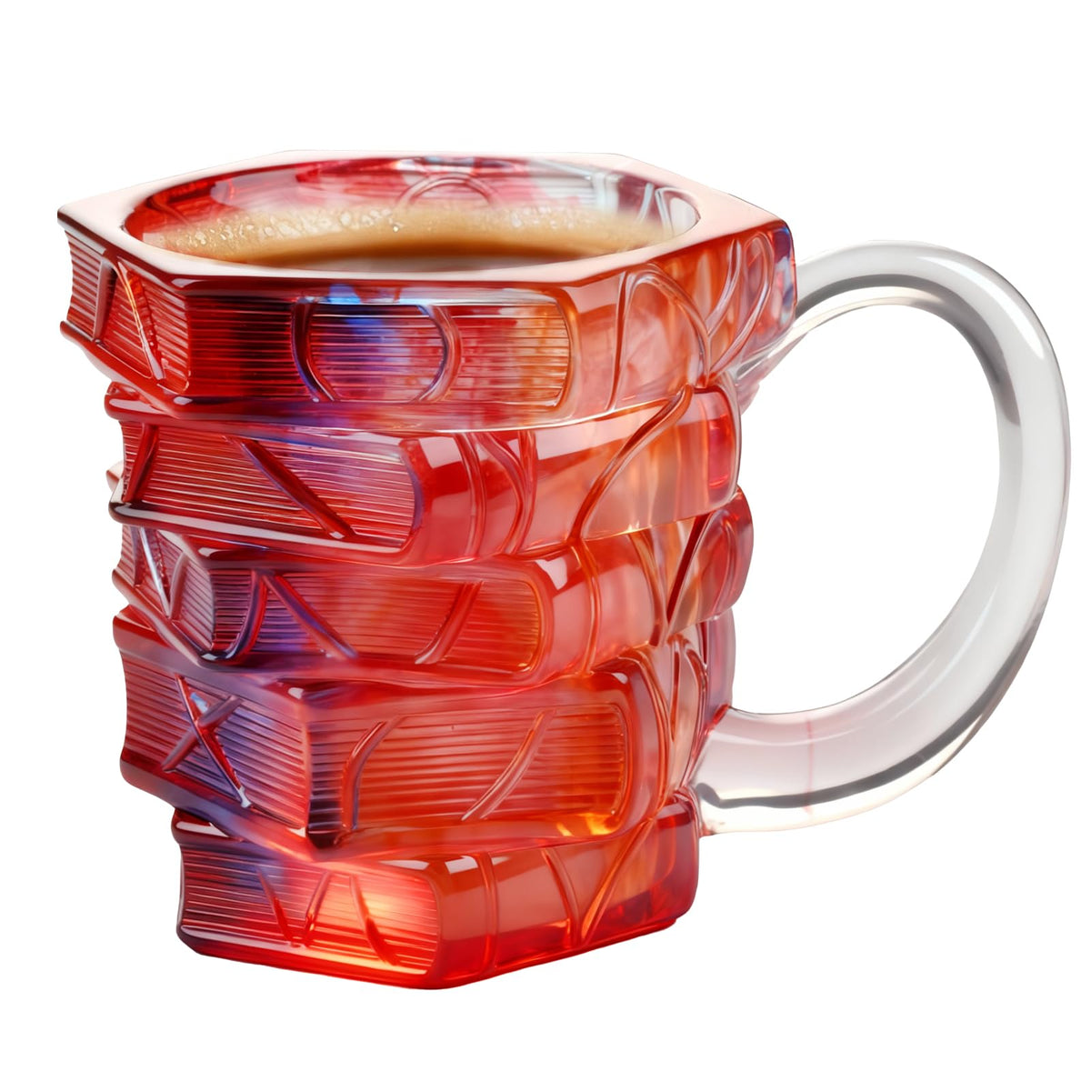 VNROSE taza-libro-tridimensional apilado para inspirar la lectura diaria