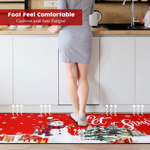 Voanos alfombra cocina Navidad antideslizante, seguridad adicional para caminar por la cocina.