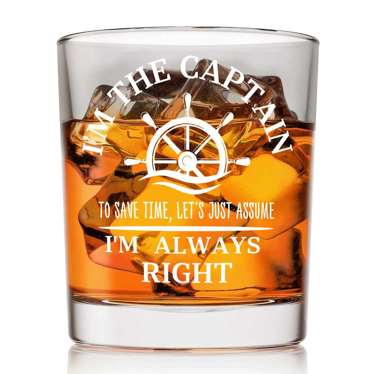 Voatok Capitan Barco Vaso Whisky 10oz, ideal para degustar whisky con estilo nautico.
