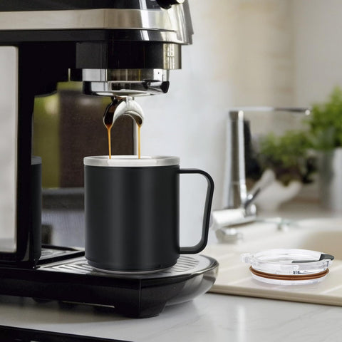 Taza VOBAGA 15 onzas, capacidad ideal para café, té o leche.