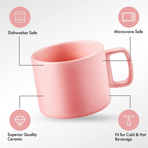 VOBAGA 11oz taza de cerámica, tacto suave y duradero