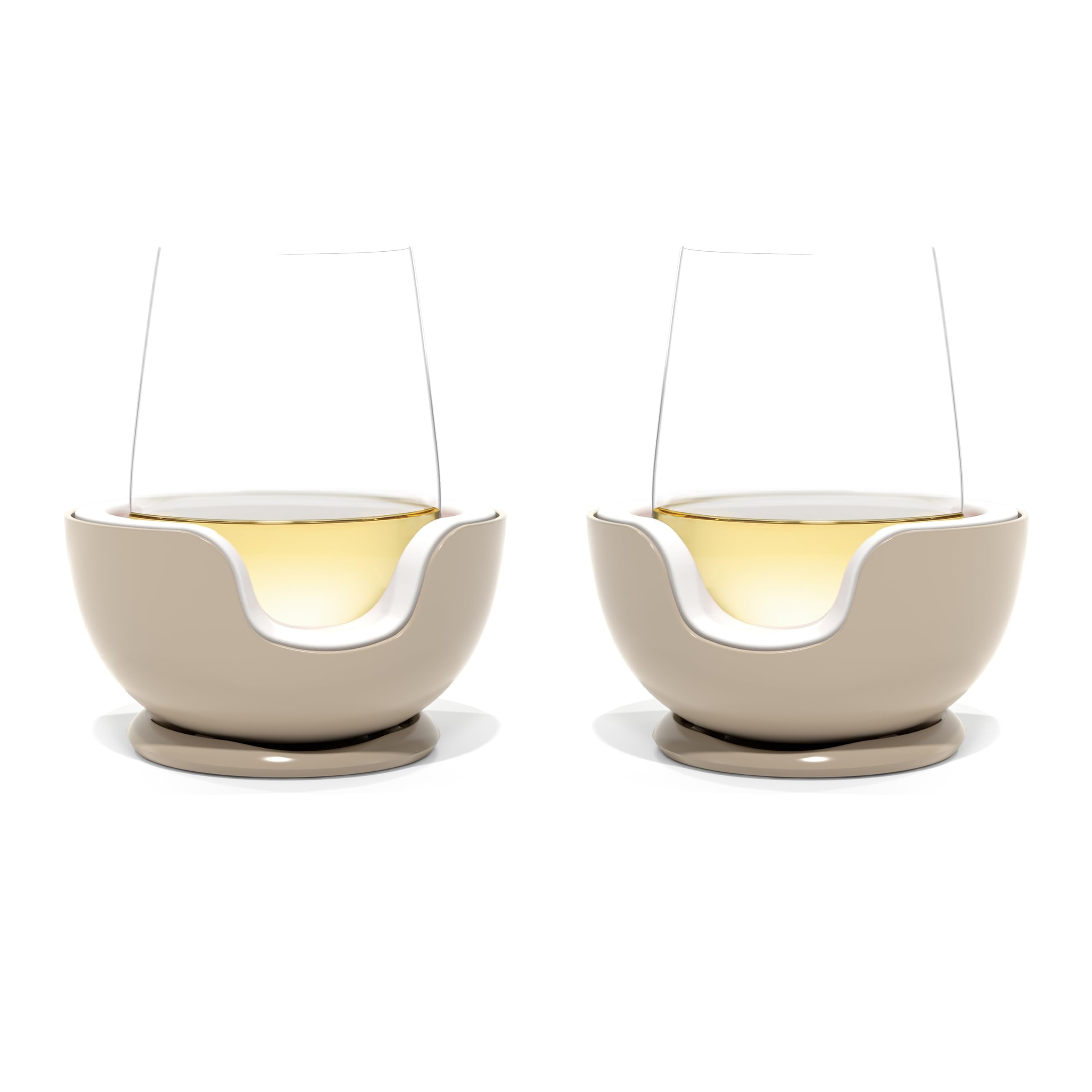 VoChill enfriador de vino sin tallos en uso sobre mesa para disfrutar