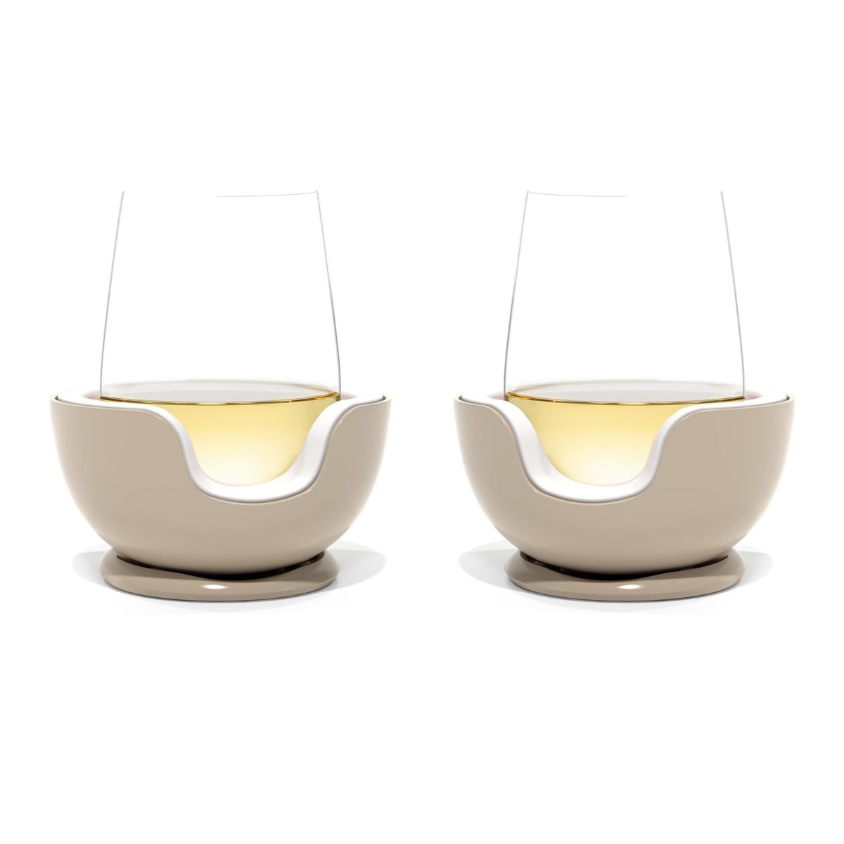 VoChill enfriador de vino sin tallos en uso sobre mesa para disfrutar