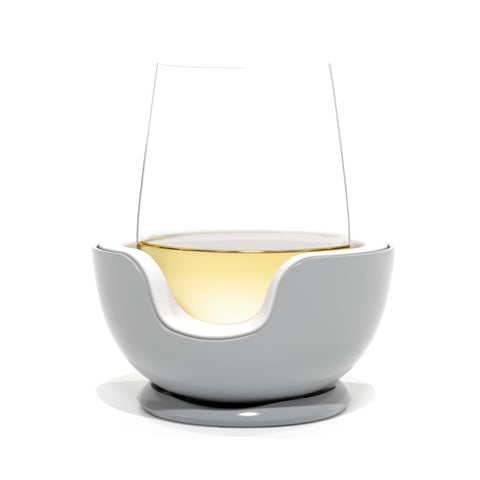 VoChill enfriamiento para vaso sin tallo, mantiene el vino fresco en cada sorbo.