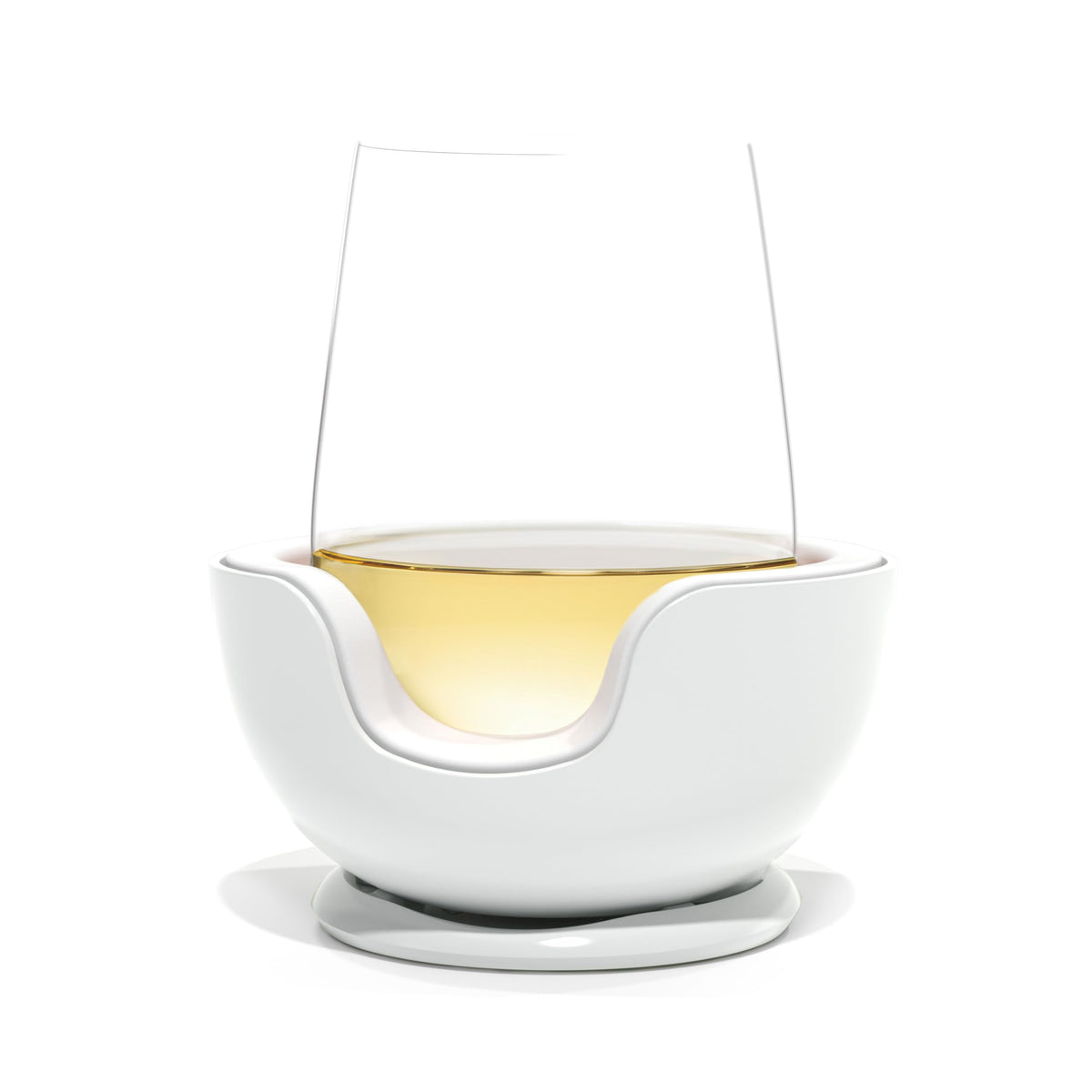 VoChill mantiene fría la copa sin tallo para disfrutar vinos frescos.
