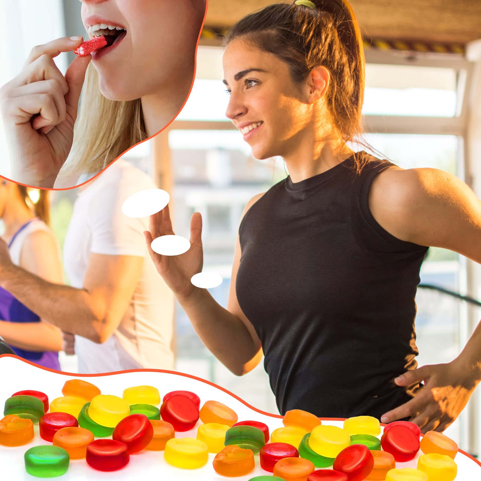 Gomitas cetogénicas Vodolo con variedad de frutas, aperitivos convenientes
